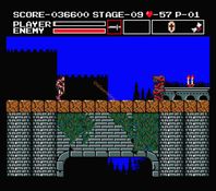 une photo d'Ã©cran de Vampire Killer sur MSX